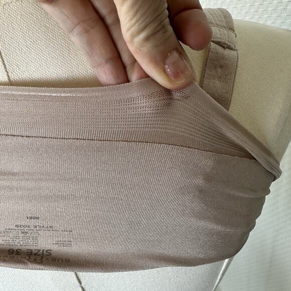 Ruby Ribbon Demiette Wireless Bra Size 36 Beige Stretch Comfort - Picture 5 of 6